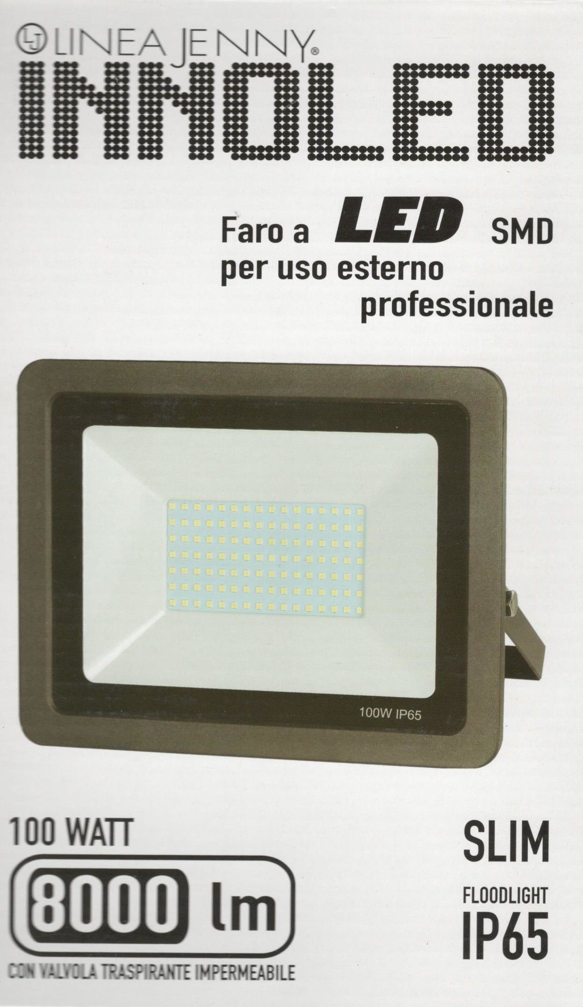 Proiettore LED SLIM 100 w  IP65 6500 K INNOLED