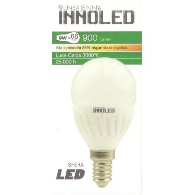 Lampadina LED SFERA 9w E14 Luce calda 3000 K