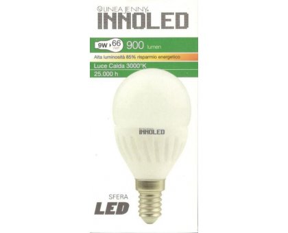 Lampadina LED SFERA 9w E14 Luce calda 3000 K