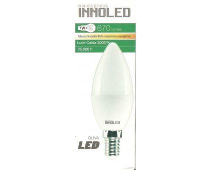 Lampadina LED OLIVA 7w E14 Luce calda 3000 K