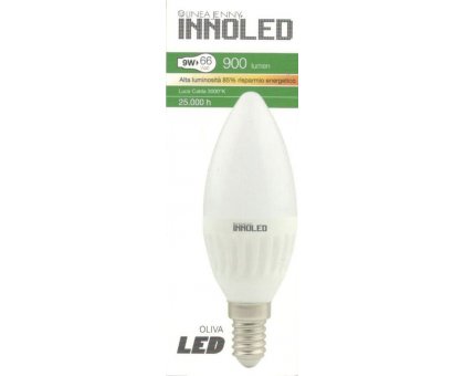 Lampadina LED OLIVA 9w E14 Luce calda 3000 K