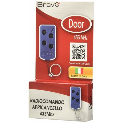 Radiocomando Bravo autoapprendente DOOR codice fisso Frequenza 433 Mhz