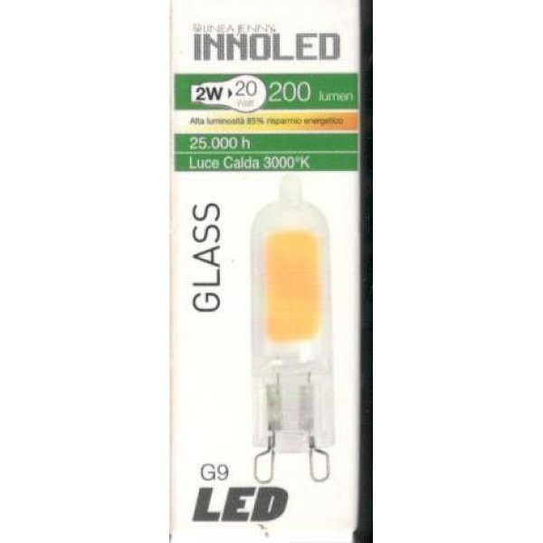 Lampadina LED G9 2 w GLASS Luce calda 3000 K - Articoli di ferramenta -  Erashop Market Place