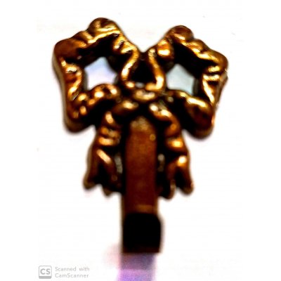 Attaccaglia mod. FIOCCO in ottone oro antico