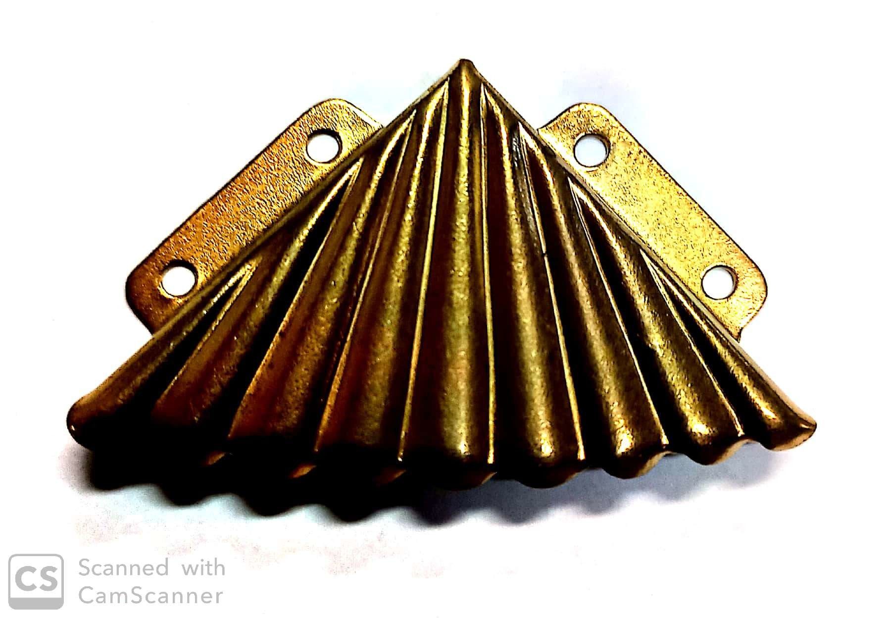 Reggispecchi a ventaglio angolare mm 55 in ferro ottonato