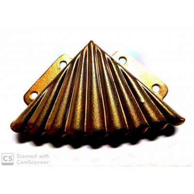 Reggispecchi a ventaglio angolare mm 55 in ferro ottonato