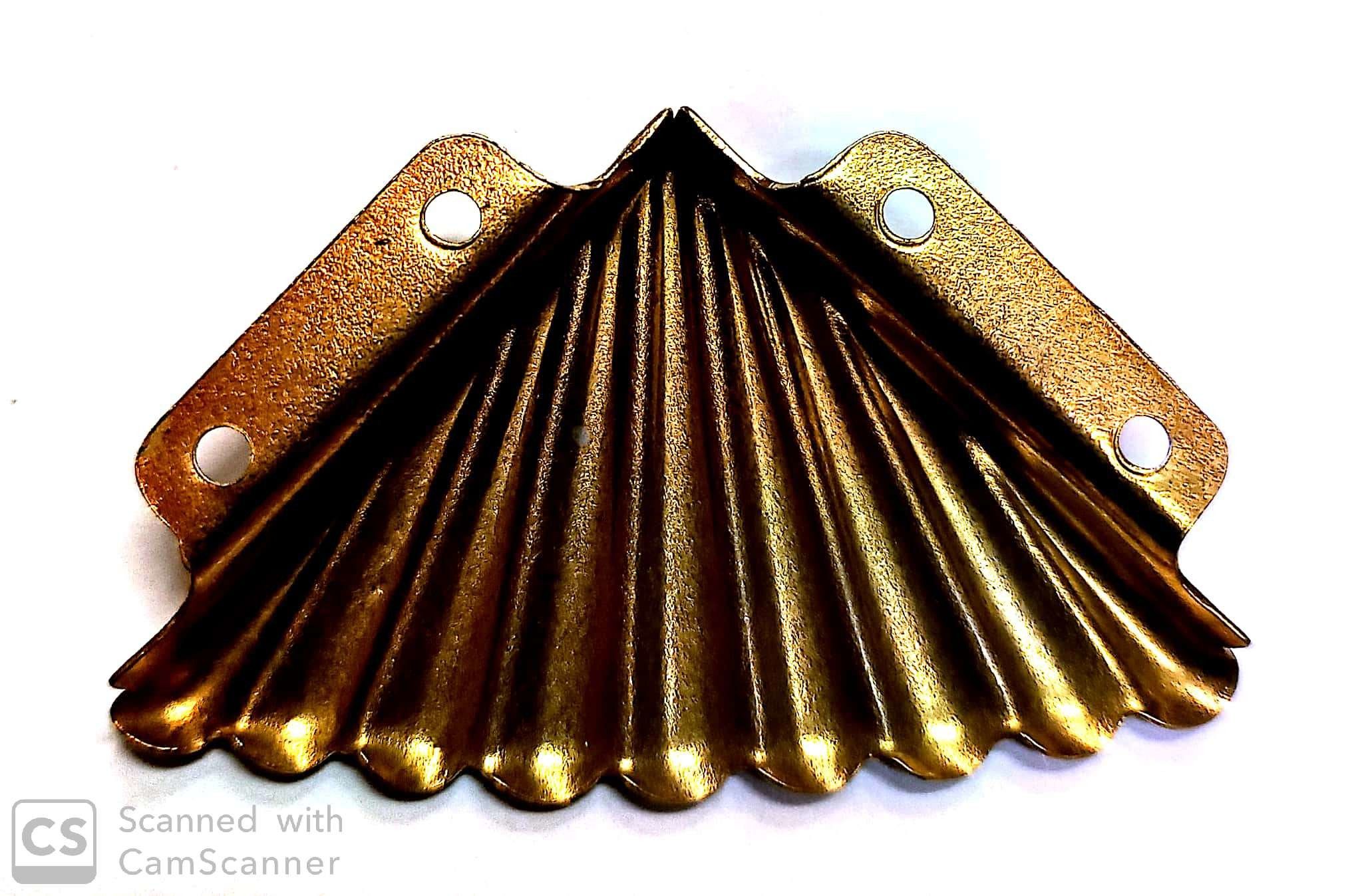 Reggispecchi a ventaglio angolare mm 55 in ferro ottonato