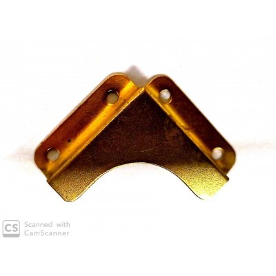 Reggispecchi ad angolo lisci mm 30x30 in ferro ottonato