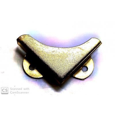 Reggispecchi ad angolo lisci mm 40x40 in ferro ottonato