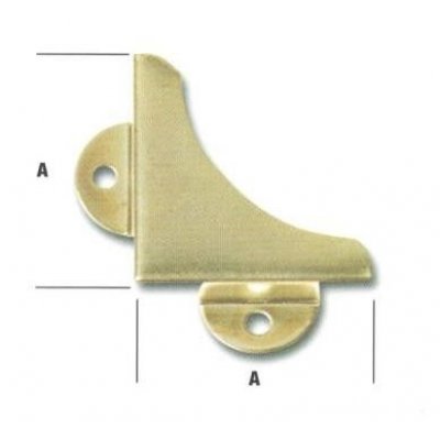 Reggispecchi ad angolo lisci mm 40x40 in ferro ottonato