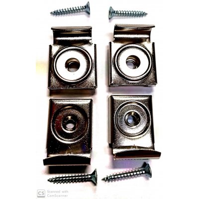 Reggispecchi a parete a molla in ferro zincato conf. pz 4