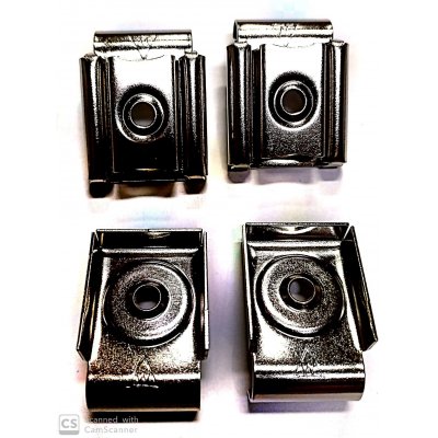 Reggispecchi a parete a molla in ferro zincato conf. pz 4