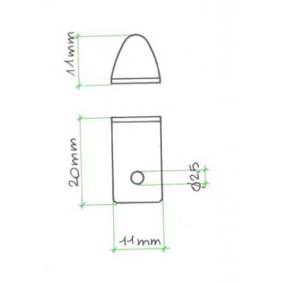 Fermaspecchi ad unghia in ottone lucido