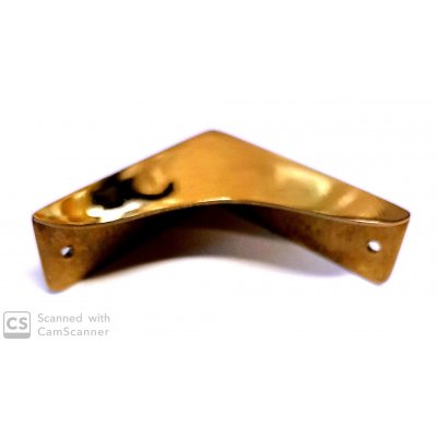 Reggispecchi ad angolo liscio in ottone lucido mm 50 x 50