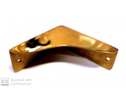 Reggispecchi ad angolo liscio in ottone lucido mm 50 x 50