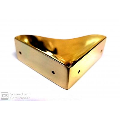 Reggispecchi ad angolo liscio in ottone lucido mm 50 x 50