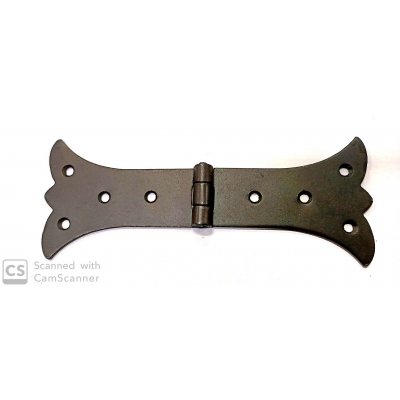 Cerniera mod. RUSTICA in ferro brunito con snodo piano mm 155