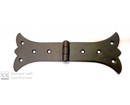 Cerniera mod. RUSTICA in ferro brunito con snodo piano mm 155