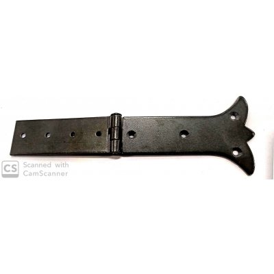 Cerniera mod. RUSTICA in ferro brunito con snodo centrato mm 195