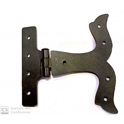 Cerniera mod. FARFALLA in ferro brunito con snodo centrato mm 108