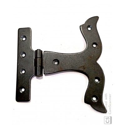 Cerniera mod. FARFALLA in ferro brunito con snodo centrato mm 108