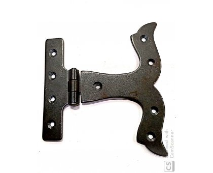Cerniera mod. FARFALLA in ferro brunito con snodo centrato mm 108