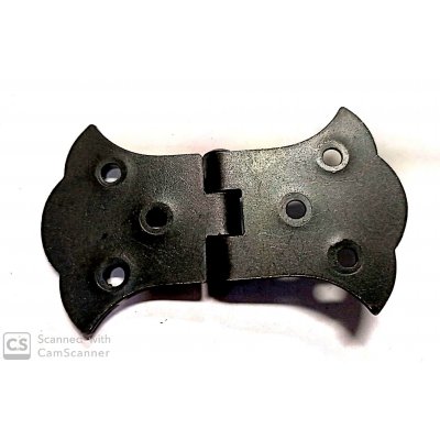 Cerniera mod. RUSTICA in ferro brunito con snodo piano mm 85