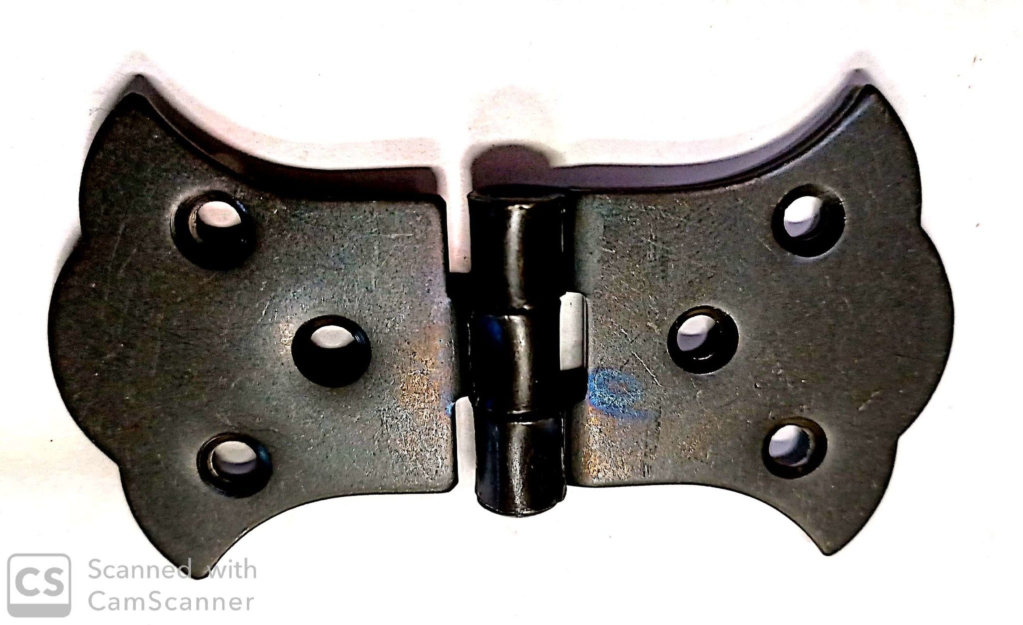 Cerniera mod. RUSTICA in ferro brunito con snodo centrato mm  85