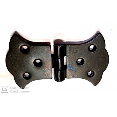 Cerniera mod. RUSTICA in ferro brunito con snodo centrato mm 85