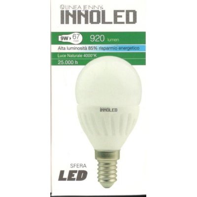 Lampadina LED SFERA 9w E14 Luce naturale 4000 K