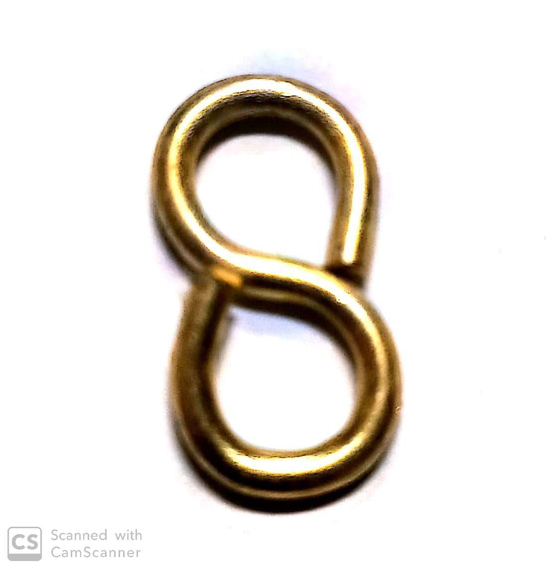 Essi in ferro ottonato mm 2 x 19 forma 'chiusa' per catena