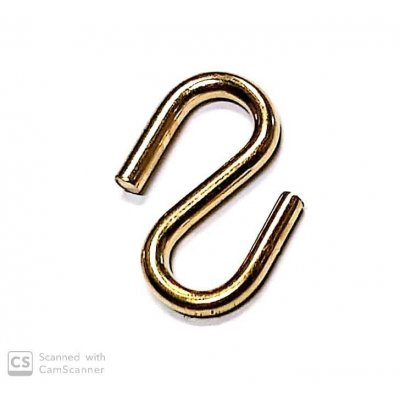 Essi in ferro ottonato mm 2,4 x 25 forma 'aperta' per catena