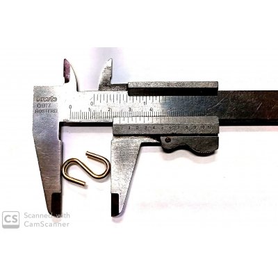 Essi in ferro ottonato mm 2,4 x 25 forma 'aperta' per catena