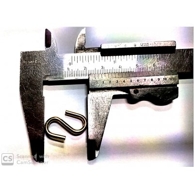 Essi ottone mm 2,4 x 25 forma 'aperta' per catena