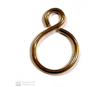 Ganci ad esse in ottone mm 33x21 filo 2,2