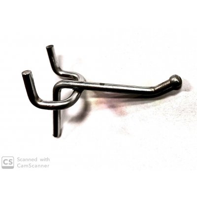 Gancio da cm 6 per pannelli forati/espositori