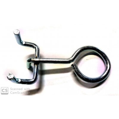 Gancio ad occhiolo per pannelli forati/espositori