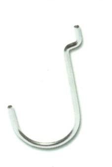 Gancio per pannelli forati/espositori N 8 in acciaio zincato