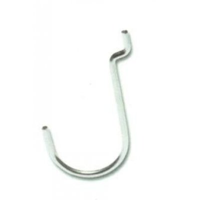 Gancio per pannelli forati/espositori N 8 in acciaio zincato