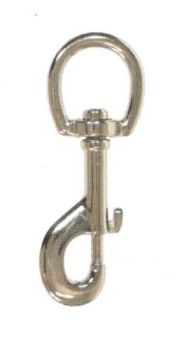 Moschettone per redini mm 16 x 83 girevole in acciaio pressofuso