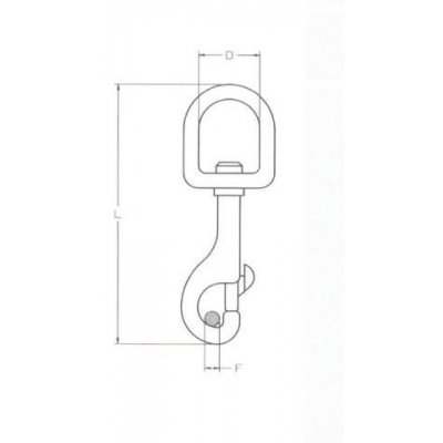 Moschettone per redini mm 25 x 93 girevole in acciaio pressofuso