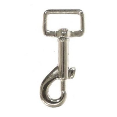 Moschettone per redini mm 15 x 55 occhio rettangolare girevole in acciaio pressofuso