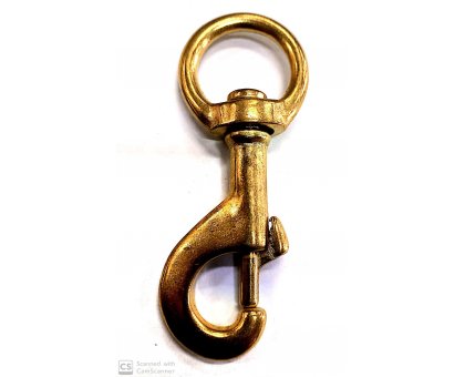 Moschettone per redini mm 32 x 121 girevole in bronzo pressofuso