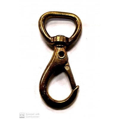 Moschettone mm 15 x 48 girevole in bronzo