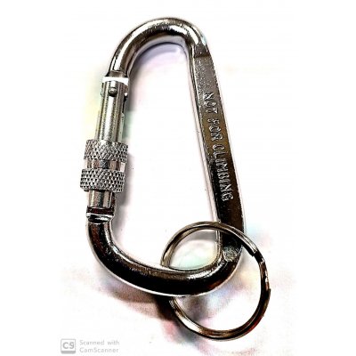 Moschettone pompiere con vite mm 8 x 80 in alluminio