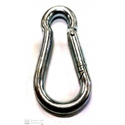 Moschettone pompiere mm 50 x 5 in acciaio zincato DIN 5299