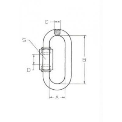 Maglia giunzione rapida mm 3,5 in acciaio zincato