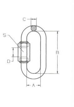 Maglia giunzione rapida mm  3,5 in acciaio zincato