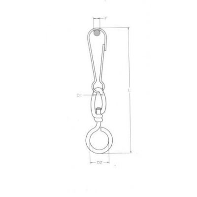 Moschettone simplex mm 50 in acciaio zincato