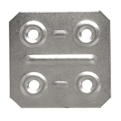 Piastrina quadrata cm 4 x 4 spessore mm 1 a 4 fori